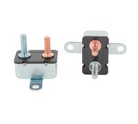 TARSHYRY 2Pcs Auto Reset Circuit Breaker with Overload Protection for 12V 24V Vehicles and Marine Use Aluminum Alloy Housing, Compact Design for Car, Boat Applications (50A)