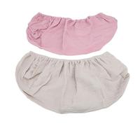 TARSHYRY 2pcs Diaper Changing Pad Cover, Soft Breathable Cotton with 360 Degree Elastic Design for Baby, Fits Standard Changing Tables 32.28x16.14in (Pink Apricot)