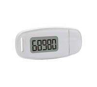 TARSHYRY 3D Sensor Pedometer Step Counting Device with Blue Backlight USB Charging Fitness Tracker for Walking (White)