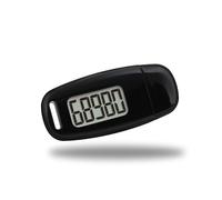 TARSHYRY 3D Sensor Pedometer Step Counting Device with Blue Backlight USB Charging Fitness Tracker for Walking (Black)