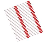 TARSHYRY 50Pcs Disposable Eyelash Brushes Abs Material Strong Powder Grasping Power Eyebrow Brush Wands (Red)