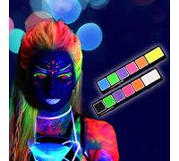 TARSHYRY 6 Colors Fluorescent Face Body Art Paint Painting For Halloween Party Fancy Dress Beauty Makeup Tool (Colorful)
