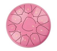 TARSHYRY 6 Inch Steel Tongue Drum Professional Performance Handpan Drum Kit with Bag and Accessories Pink Lake Blue (Pink)