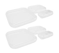 TARSHYRY 6 Pcs Clear Hard Shell Zipper Case Set, 3 Sizes Travel Storage Organizer Pouches with Water Proof Crush Resist, for Makeup Toiletries Office Supplies (6 Pieces)