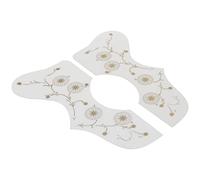 TARSHYRY Acoustic Guitar Pickguard, Contains Two Guitar Guards Delicate Patterns to Avoid Scratches on the Due to Picks and Nails (White)