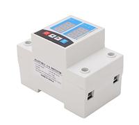 TARSHYRY Adjustable Voltage Protector with Current Limit, DIN Rail Mount, 2 Display, Self Resetting, 240V 300V, 63A, Over and Under Voltage Protection