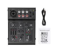 TARSHYRY Audio Mixer, Soundboard Consola De Audio with USB Interface 2 Band EQ Built in Echoing Effect Mixer Sound Mixing Console 5 Channel Compact for DJ Recording Live