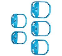 TARSHYRY Beard Shaper Transparent Blue Mustache Styling Tool for Symmetrical Appearance Suitable for All Facial Structures 5Pcs ABS Material