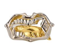 TARSHYRY Brain Teaser Puzzles For Adults, Metal Puzzle Intelligence Buckle Lock Toy Alloy Brain Teaser Twin Key Lock Challenge Unlock Game For Adult (Demon-mouthed fish)