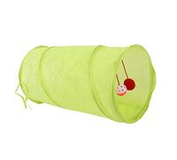 TARSHYRY Bunny Tunnel, Rabbit Tunnel Cat For Indoor Cats Foldable Polyester Toy with Hanging Ball Interactive Toy Maze House For, Puppy, Kitty, Kitten, Rabbit (Fluorescent Green)