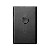 TARSHYRY Business Card Holder, Aluminum Alloy Name Card Case with Innovative Spring Loaded Push Design, Metal Matte Finish, Tight Sealing Structure (Black)