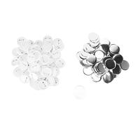TARSHYRY Buttons, Blank Button Pins 100 Sets Tinplate, Plastic Material Maker Supplies for Making Machine DIY Round Shape Rustproof Making Supplies (58MM)