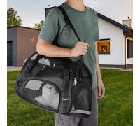 TARSHYRY Cat Carrier, Expandable Cat Carrier Soft Sided Foldable Pet Travel Outdoor Portable Pet Bag Airline Approved for Small Medium Dogs Puppies (L)