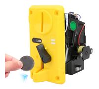 TARSHYRY Coin Acceptor with LED Indicator and Flip Cover for Gaming Machines CPU Based Currency Detection Box for Vending Game Equipment (Yellow)