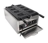 TARSHYRY Commercial Waffle Maker Non Stick Bulldog Fun Shape Dual Side Heating Electric Waffle Baker Machine for Restaurant Party Food Stall (UK Plug)