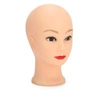TARSHYRY Cosmetology Practice Bald Head Mannequin, Versatile Wig Styling Training Head, Beauty Academy Barber School Salon Use, 180Cm Lightweight Hair Display Model (Have makeup style)
