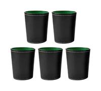 TARSHYRY Dice Cup, Loaded Dice 5Pcs PU Leather Cup Set with 20 Dot for Bar And Restaurant Entertainment Tools