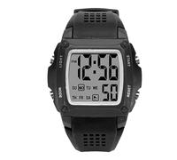 TARSHYRY Digital Sport Watch, LED Backlight Water Proof 50m Shockproof Stopwatch Alarm Clock Date Display, with Stainless Steel Band, for Men Outdoor Indoor Running Hiking Fishing (Black)
