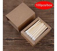 TARSHYRY Disposable Bamboo Handle Lip Brush In Packaging 100Pcs Cowhide Box For Makeup Application