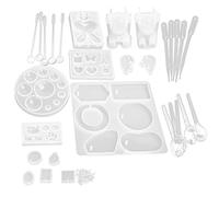 TARSHYRY DIY Jewelry Casting Silicone Mold Craft Jewelry Pendant Making Mold Dropper Tools Set Flexible Durable High Transparency for Pendant Crafts Key Chains Collectibles Silicone