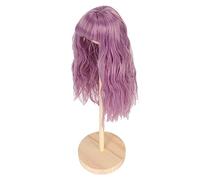 TARSHYRY Doll Wig, Rerooting Tool For Doll Hair 1/6 BJD Wigs Artificial High Temperature Silk Long Curly Hair For 1/6 15.5-17cm Head Circumference (Purple)