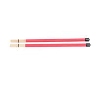 TARSHYRY Drum Brushes, Bamboo Material 2Pcs Suits for Drum Kit, Jazz and So on (Red)
