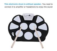 TARSHYRY Drum Set, Drum Practice Pad Pad Practice with Headphone Jack Electronic Set Great Christmas & Birthday for Kids