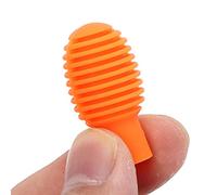 TARSHYRY Drum Stick Practice Tip, Drumstick Dampeners For Silencing 4Pcs Portable Silicone Mute Drumstick with Flexible Design Tips For Beginner Practicing (Orange)