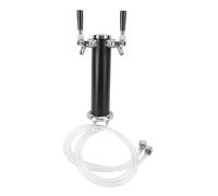 TARSHYRY Dual Tap Beer Kegerator Tower Premium Stainless Steel Double Faucet Draft Beer Dispenser for Commercial Bars Restaurants and Home Use 12.2x4.3 Inches (Black)