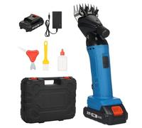 TARSHYRY Electric Animal Shearing Clippers with 6 Speed Control, 9 Tooth Vane/Wing, High Performance Quiet Motor for Sheep, Goats, and Livestock Grooming & Efficient (UK Plug 2 Batteries)