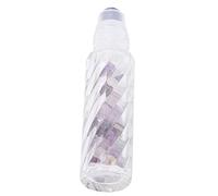 TARSHYRY Essential Oil Roller Bottle Travel Portable Roll On Bottles Accessory For Health Care 10ml Crystal Stone Glass Bottle With Roller Ball (Amethyst ball gravel bottle)