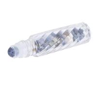 TARSHYRY Essential Oil Roller Bottle Travel Portable Roll On Bottles Accessory For Health Care 10ml Crystal Stone Glass Bottle With Roller Ball (Blue pattern ball gravel bottle)