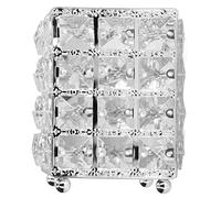 TARSHYRY European Style Cosmetic Organizer, Makeup Storage Cup for Bathroom, Bedroom, and Office Decor (Silver)