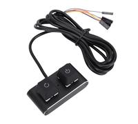 TARSHYRY External PC Power Switch with RGB LED, ON/OFF Reset Button and HDD Indicator, Splitter for Desktop Motherboard, Includes 2M Cable for Computer Power Supply Control