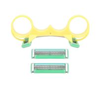 TARSHYRY Fast Bald Head Hair Clipper for Men, Mens Manual Bald Head Self Haircut Trimmer Kit for Head, Twin Shaver for Bald Head Curved Handle Manual Bald Head Haircut Trimmer with 2pcs