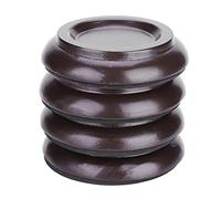 TARSHYRY Floor Piano Mat, Piano Leg Floor Protectors 4 Pcs Beech Wood Round Caster Cups Protect the From the Scratches (Brown)