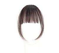 TARSHYRY Girl Hair Air Fringe Bang Hairs Temple Women Wigs Front Neat Bangs In Girl Extensions Piece for Daily Dress Up Parties Black Color High Temperature Fiber Material (Dark Brown)