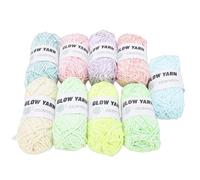 TARSHYRY Glow in The Dark Yarn Crochet Thread Dual Color Luminous Knitting Yarn for Scarves Shawls Hats 9PCS Polyester 50m 54.7yd 473g