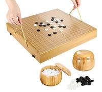 TARSHYRY Go Board Game, Mastermind Game Go Set Board with Raised Wooden and Yunzi Stones For Beginners and Experienced Players