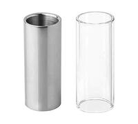 TARSHYRY Guitar Slide, Guitar Stainless Steel Slide Finger Set Bar Stainless Steel and Glass for Acoustic Electric Bass