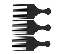 TARSHYRY Hair Picks For Curly Hair, Portable Afro Styling Tool 3 Pcs with Ergonomic Handle Professional Pick Comb Set For Salon and Home Use