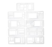 TARSHYRY Handmade Flexible Record Template, 9 in 1 Multi Size Rectangle Templates with Precise Dot Grid Alignment for Journaling Planning Drawing and Checklists