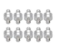 TARSHYRY Jewelry Clasp Jewelry Magnet Fastener Closure 10 Pack 6x11mm Copper Magnet Clasp with Secure Fastening for DIY Necklace Bracelet (Silver)