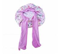TARSHYRY Kids Satin Bonnet for Sleeping with Tie String, Girls Sleep Cap for Curly Hair, Braids, Hair,Soft Adjustable Protection Bonnet to Prevent Frizz & (Light Purple)