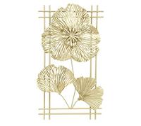 TARSHYRY Leaves Wall Decor, Ginkgo Leaf Wall Hanging Decor Metal Iron Metal Wall Art Gold Wall Decor 3D Golden Ginkgo Leaf Wall Sculpture for Home Living Room Office