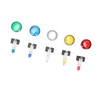 TARSHYRY LED Illuminated 32mm Game Push Button Set Self Resetting Button with 5 Color Lighting for DIY Gamepads and Machine Control Panels