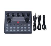 TARSHYRY Live Sound Card, Double Noise Reduction 48kHz Sampling 16 Bit Condenser Mic, with 16 Sound Effects 7 Modes 4 Voice Changer, for Podcast Recording Live Streaming Gaming