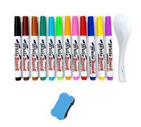 TARSHYRY Magical Water Painting Pen Toy Whiteboard Dry Erase Pen 12 PCS Bright Colors Non Ink Quick Drying Smooth Writing for Children Drawing Classroom Teaching Office Meeting (07)