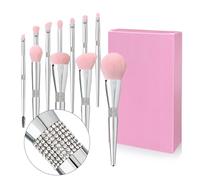 TARSHYRY Makeup Brush Set Portable 11pcs Small Travel Friendly Synthetic Fiber Brushes Kit for Beginners Professionals Powder Eye Shadow Foundation Blush Loose Powder Application