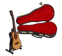 TARSHYRY Mini Guitar, Pocket Guitar Decor with Stand Minature for Enlightenment Education (16 cm missing guitar)